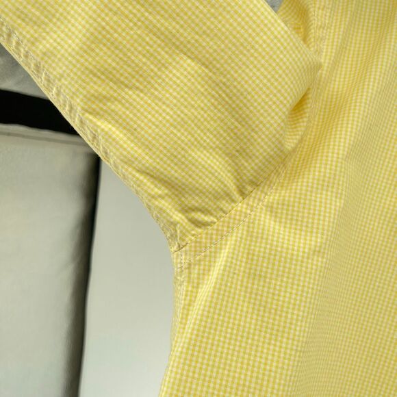 Polo Ralph Lauren Men’s Yellow Gingham Button Down Oxford Shirt Pony Logo Large - Picture 7 of 10